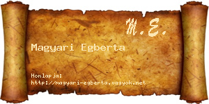 Magyari Egberta névjegykártya